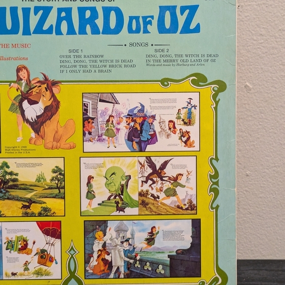 Disney The Wizard of Oz Vinyl - Green, Blue, Silver 1969 - Picture 5 of 11
